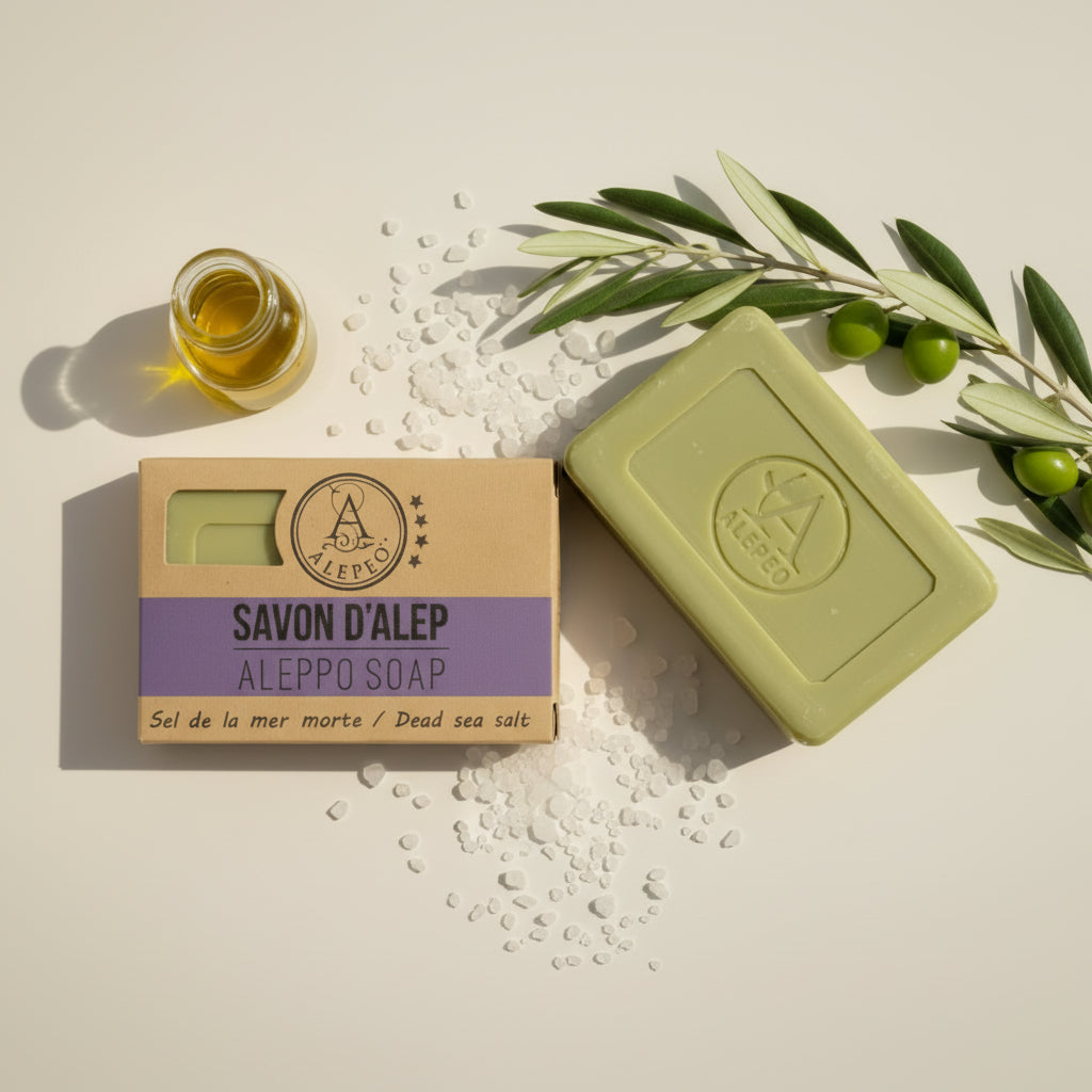 Savon d'Alep Exfoliant Sel de la mer morte,,