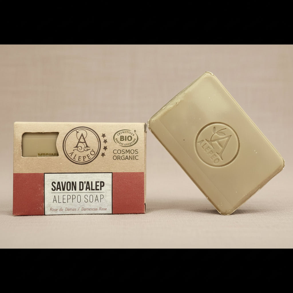 Savon d'Alep à la Rose de Damas Cosmos Organic,,