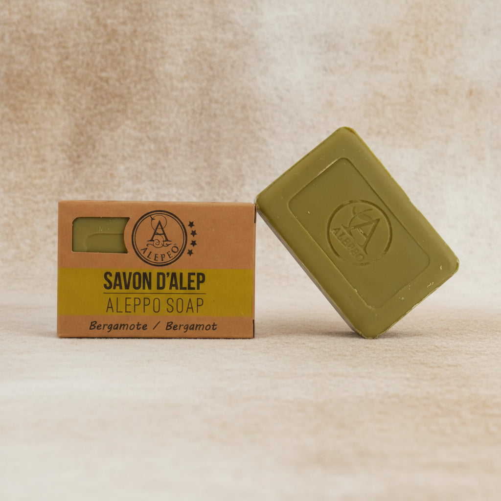 Savon d'Alep parfumé à la Bergamote 100g,,