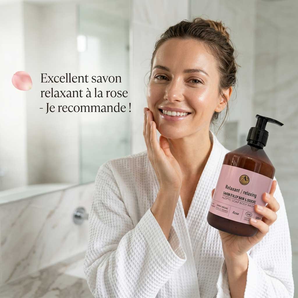 Savon d'Alep Bain et Douche Rose de Damas