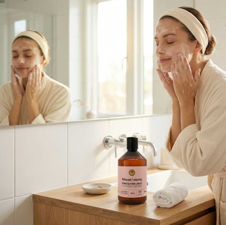 Savon d'Alep Bain et Douche Rose de Damas