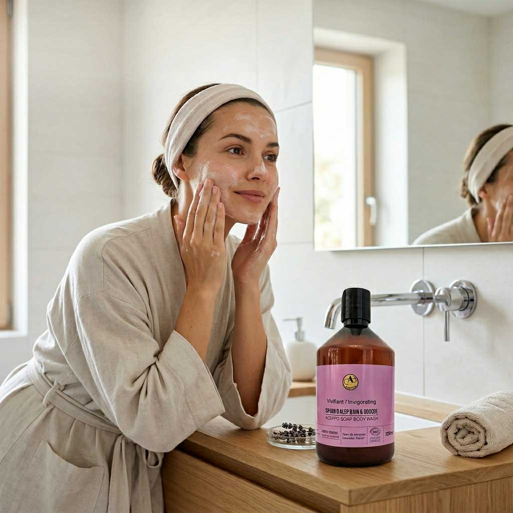 Savon d'Alep bain & douche Fleur de Lavande