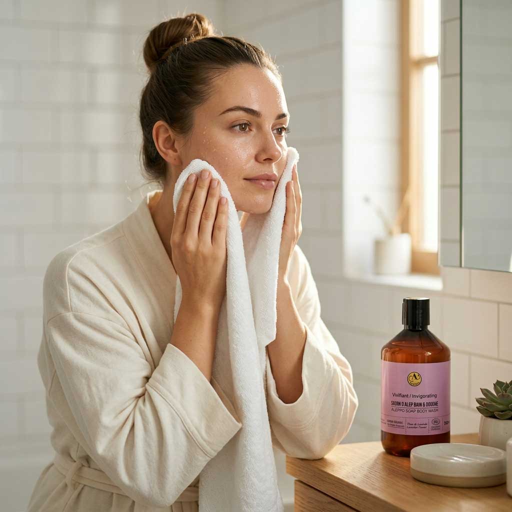 Savon d'Alep bain & douche Fleur de Lavande