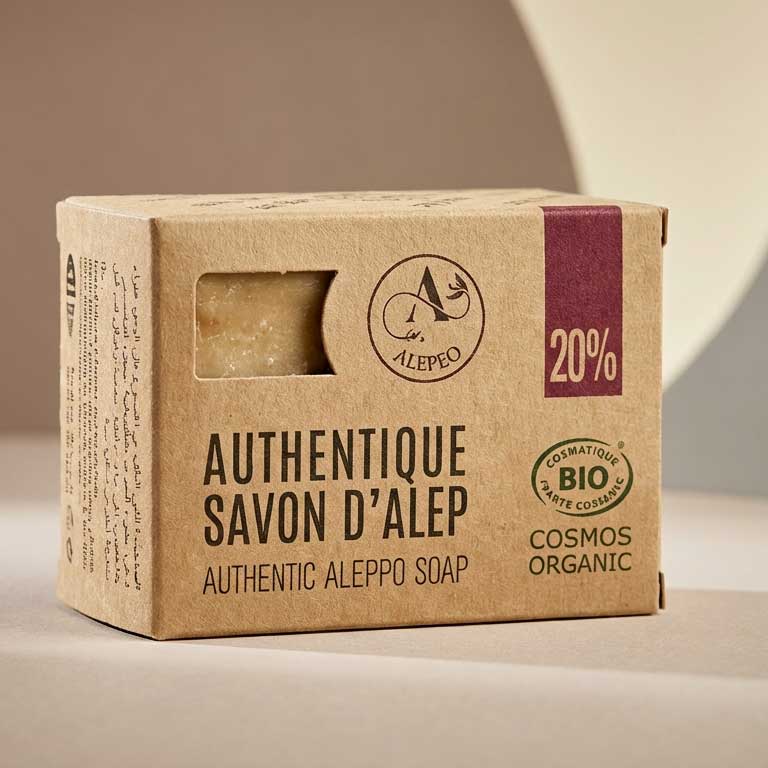 Le Quotidien (Savon d'Alep 20% BIO - Soin Luxueux pour Peau Sensible)